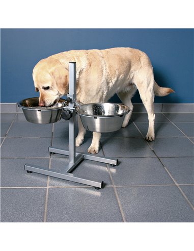 Stativ Reglabil Cu 2 Castroane Inox, 2x2.8 l/24 cm, 24922