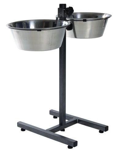 Stativ Reglabil Cu 2 Castroane Inox, 2x4.5 l/28 cm, 24923