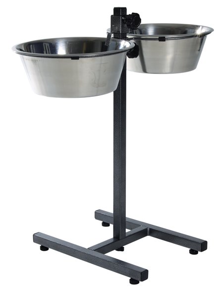 Stativ Reglabil Cu 2 Castroane Inox, 2x4.5 l/28 cm, 24923