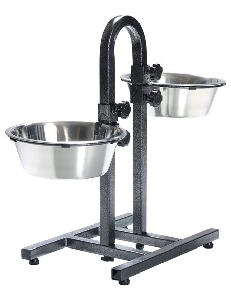 Stativ Reglabil Cu 2 Castroane Inox, 2x2.8 l/ 24 cm, 2497