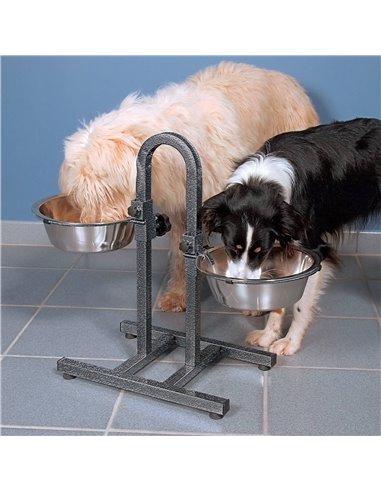 Stativ Reglabil Cu 2 Castroane Inox, 2x2.8 l/ 24 cm, 2497