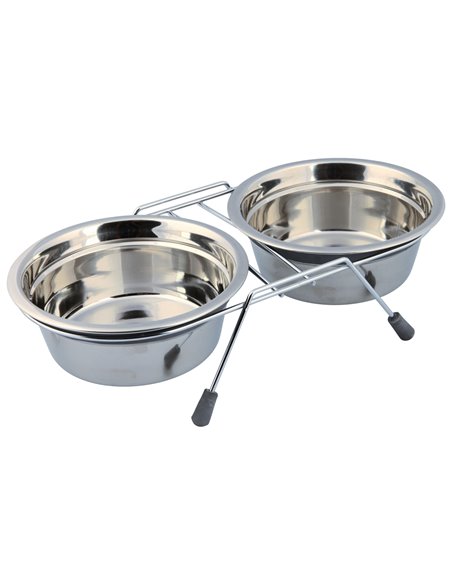 Set 2 Castroane Inox Cu Suport Metalic, 2x0.9 l/ 16 cm/35x8x19 cm, 25232