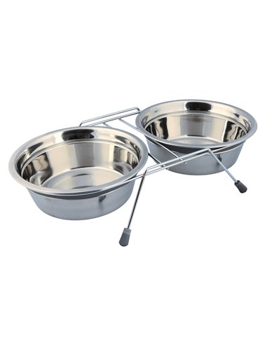 Set 2 Castroane Inox Cu Suport Metalic, 2x1.5 l/21 cm/44x10x23 cm, 25233