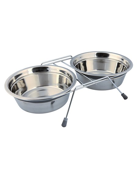 Set 2 Castroane Inox Cu Suport Metalic, 2x1.5 l/21 cm/44x10x23 cm, 25233