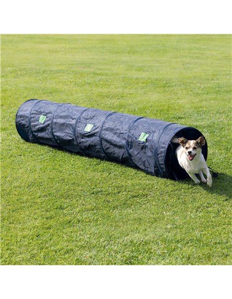Tunel Mini Pentru Caini, Fun Agility, 40 cm/2 m, Albastru, 3210	