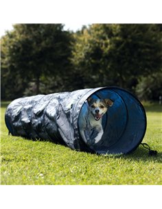 Tunel Mini Pentru Caini, Fun Agility, 40 cm/2 m, Albastru, 3210	 2
