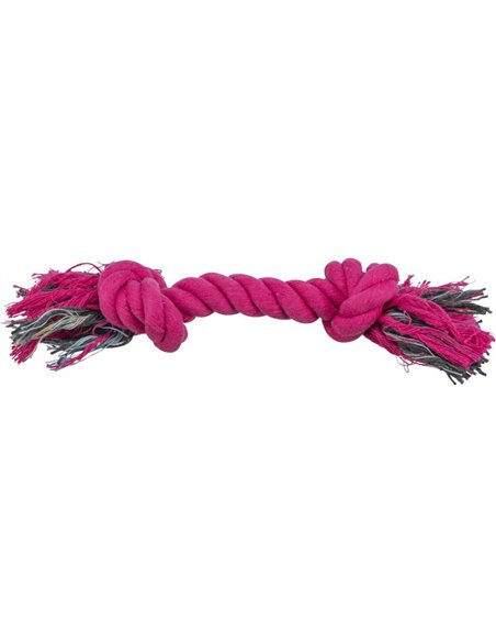 Jucarie Pentru Caini, Sfoara Cu 2 Noduri Mari 26 cm/125 g, Roz, 3272