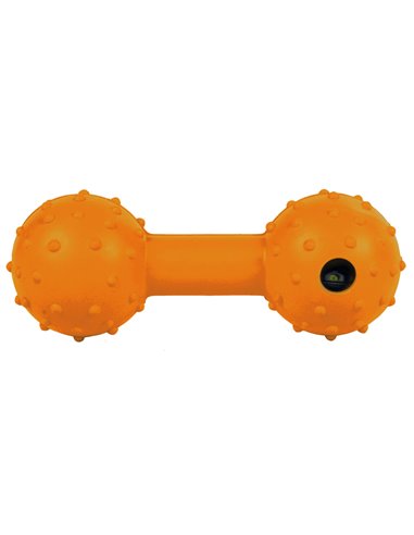 Jucarie Pentru Caini, Haltera Cu Clopotel, Cauciuc, 12.5 cm, 3335