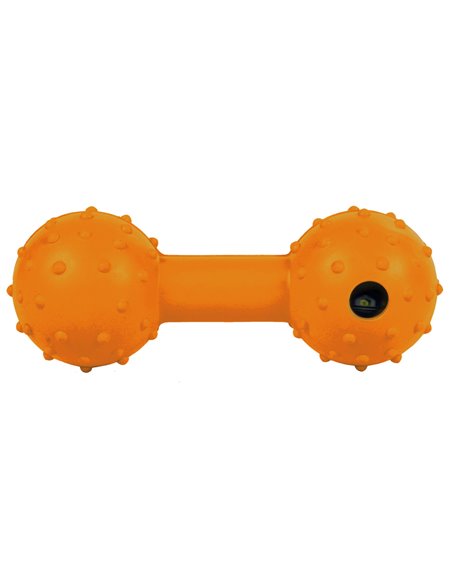 Jucarie Pentru Caini, Haltera Cu Clopotel, Cauciuc, 12.5 cm, 3335