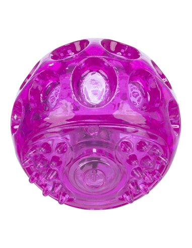 Jucarie Pentru Caini, Minge Luminoasa, 6 cm, Roz, 33642