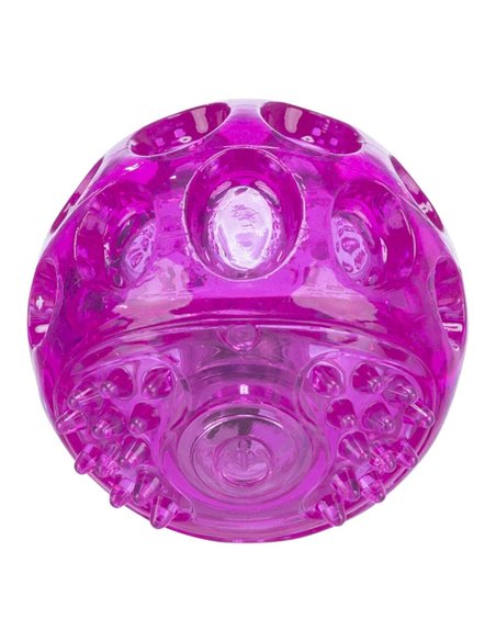 Jucarie Pentru Caini, Minge Luminoasa, 6 cm, Roz, 33642