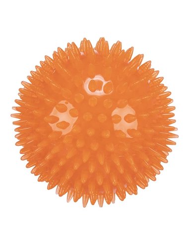 Jucarie Pentru Caini, Minge Arici, Plutitoare, 8 cm, Portocaliu, 33651