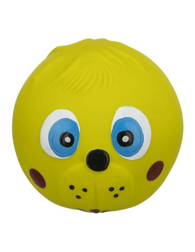 Jucarie Pentru Caini, Minge Chip Animal, Latex, Cu Sunet, 6 cm, Diverse Culori, 3504	