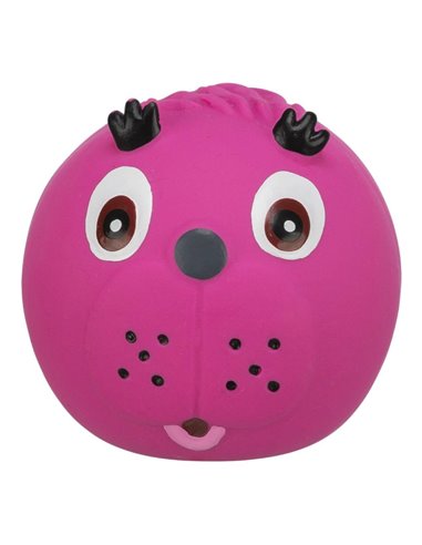 Jucarie Pentru Caini, Minge Chip Animal, Latex, Cu Sunet, 6 cm, Diverse Culori, 3504	