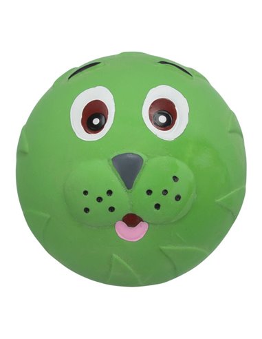Jucarie Pentru Caini, Minge Chip Animal, Latex, Cu Sunet, 6 cm, Diverse Culori, 3504	