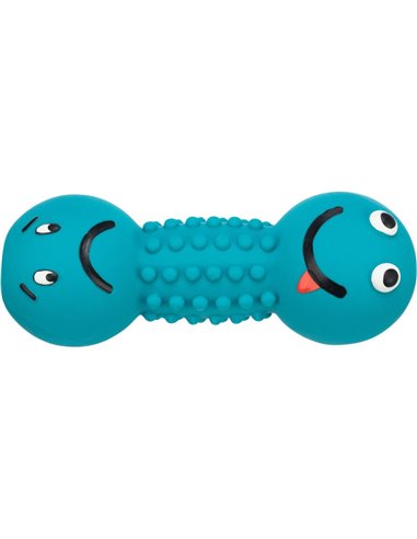 Jucarie Pentru Caini, Gantera Smiley, Latex, Cu Sunet, 19 cm, Diverse Culori, 35251	