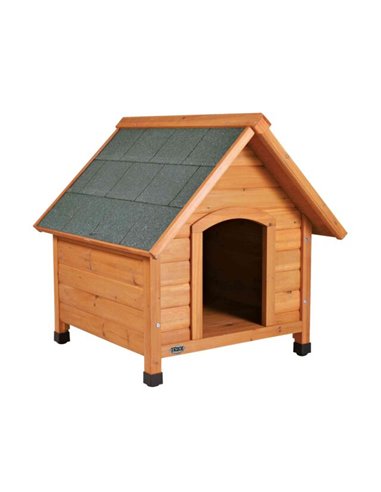 Casuta Cabana Din Lemn Pentru Caini, M: 77x82x88 cm, Maro, 39531	