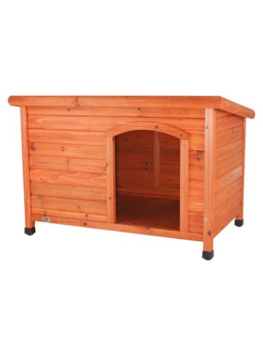 Casuta Clasica Din Lemn Pentru Caini, S-M: 85x58x60 cm, Maro, 39551	