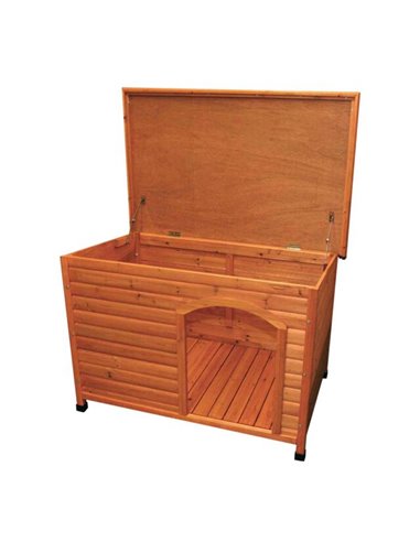 Casuta Clasica Din Lemn Pentru Caini, L: 116x82x79 cm, Maro, 39553	