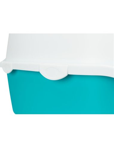 (-20%) Litiera Vico, Cu Capac, 40x40x56 cm, Turcoaz/Alb, 40275