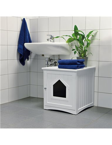 Casuta Pentru Litiera, MDF, 49x51x51 cm, Alb, 40290