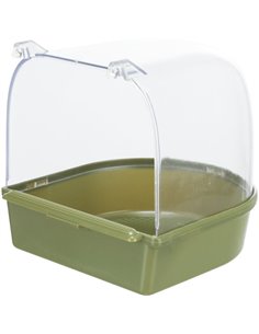 Cadita Acoperita Pentru Pasari, Plastic, Semicerc, 15x13x13 cm, Diverse Culori, 5401