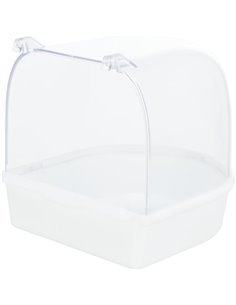 Cadita Acoperita Pentru Pasari, Plastic, Semicerc, 15x13x13 cm, Diverse Culori, 5401 2