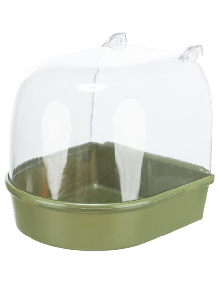 Cadita Acoperita Pentru Pasari, Plastic, Semicerc, 15x13x13 cm, Diverse Culori, 5401