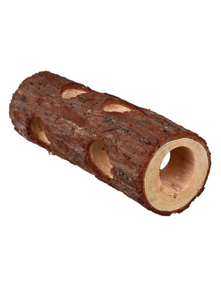 Tunel Tub Pentru Hamsteri, Lemn, 6.5-7.5 cmx20 cm, Maro, 6130
