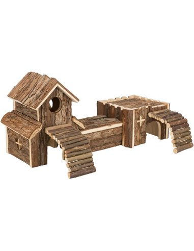 Casuta Pentru Rozatoare, Frida, Cu Sistem De Tunel, 47x22x15 cm, 6163	