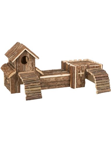Casuta Pentru Rozatoare, Frida, Cu Sistem De Tunel, 47x22x15 cm, 6163	