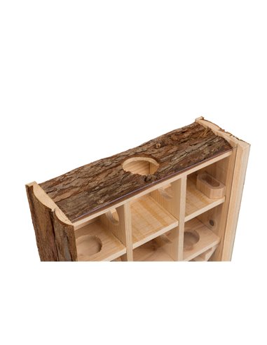 Turn De Joaca Pentru Rozatoare, Cu Camere, Lemn, 30x30x10 cm, 61709	