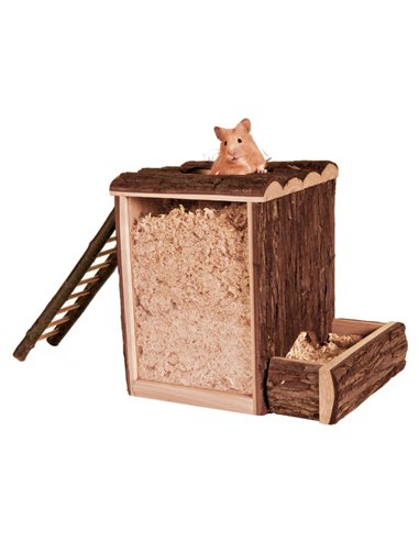 Turn De Joaca Si Vizuina Pentru Hamsteri, Lemn, 25x24x20 cm, 62002	