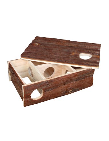 Casuta Labirint Pentru Rozatoare, Leif, Lemn, 35x11x25 cm, Maro, 6201	