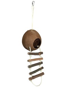Casuta Nuca Cocos Pentru Rozatoare, Cu Scara, 13x56 cm, 62102	