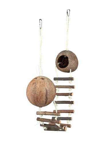 Casute Nuci Cocos Pentru Rozatoare, Cu Pod, 13x100 cm, 62103	
