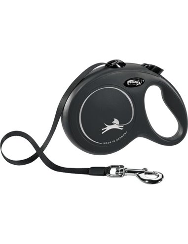 Lesa Flexi Classic, Banda, L: 5 m/50 kg, Negru, 11721