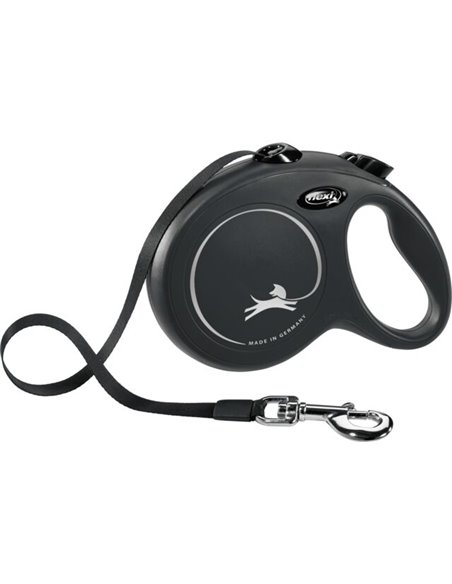 Lesa Flexi Classic, Banda, L: 5 m/50 kg, Negru, 11721