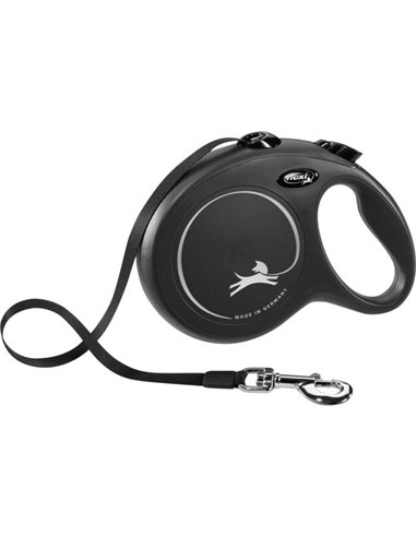 Lesa Flexi Clasic, Banda, L: 8 m/50 kg, Negru, 11731