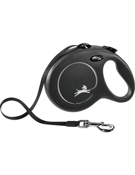 Lesa Flexi Clasic, Banda, L: 8 m/50 kg, Negru, 11731