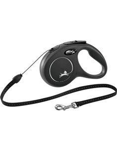 Lesa Flexi Classic, Snur, S: 5 m/12 kg, Negru, 11781