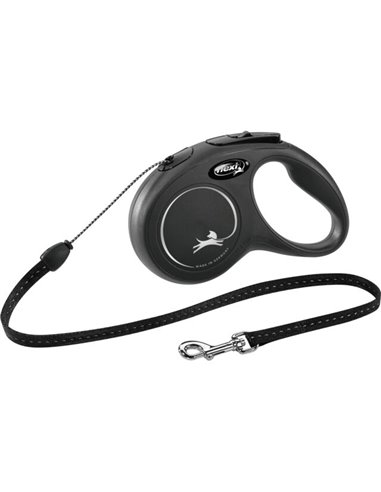 Lesa Flexi Classic, Snur, S: 5 m/12 kg, Negru, 11781