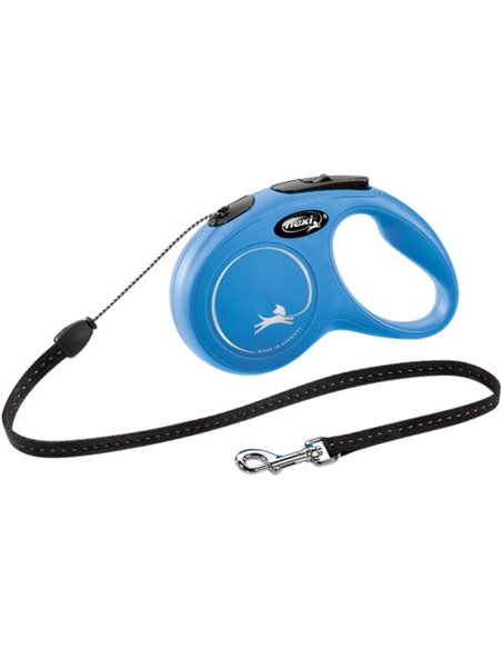 Lesa Flexi Classic, Snur, S: 5 m/12 kg, Albastru, 11782