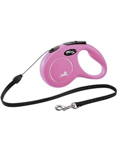 Lesa Flexi Classic, Snur, S: 5 m/12 kg, Roz, 11786
