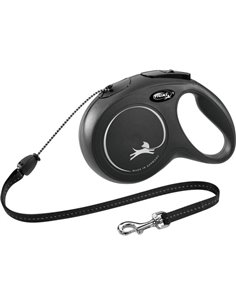 Lesa Flexi Classic, Snur, M: 5 m/20 kg, Negru, 11791