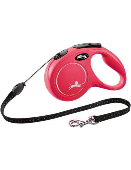 Lesa Flexi Classic, Snur, M: 5 m/20 kg, Rosu, 11793