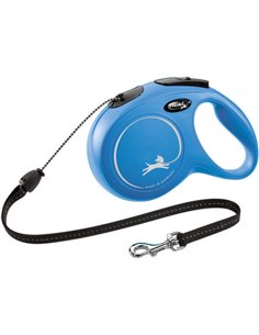 Lesa Flexi Classic, Snur, M: 8 m/20 kg, Albastru, 11812