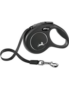 Lesa Flexi Classic, Banda, XS: 3 m/12 kg, Negru, 11821