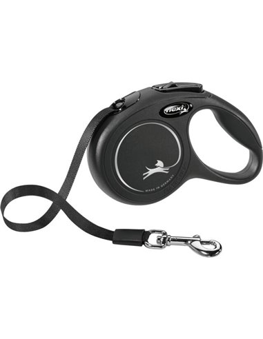 Lesa Flexi Classic, Banda, XS: 3 m/12 kg, Negru, 11821