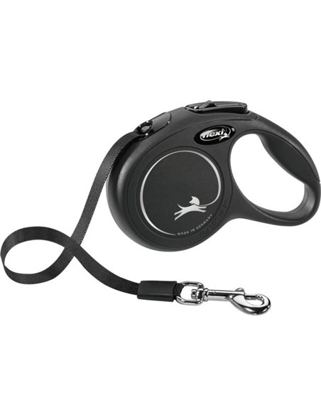 Lesa Flexi Classic, Banda, XS: 3 m/12 kg, Negru, 11821